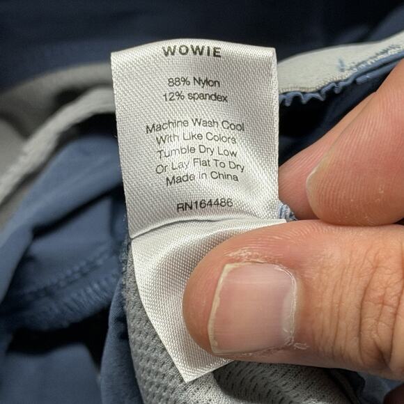 Wowie Shorts Mens Large Blue Performance Elastic Waist Lightweight Casual Golf - Picture 6 of 7